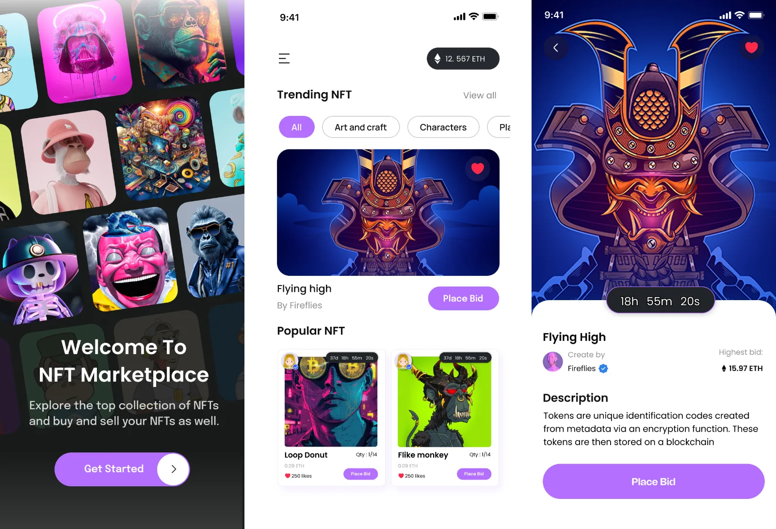 NFT marketplace app